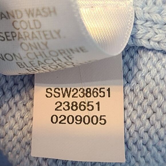 J Jill Womens L Blue Pastel Long Sleeve Relaxed Fit Pullover Sweater Cabincore - Picture 13 of 16